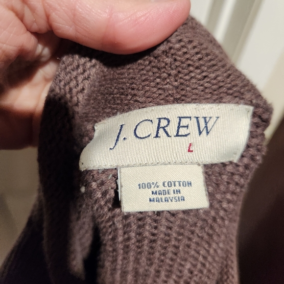 Vintage J.Crew brown chunky rollneck pullover sweater preppy casual 90s Large - Picture 2 of 5